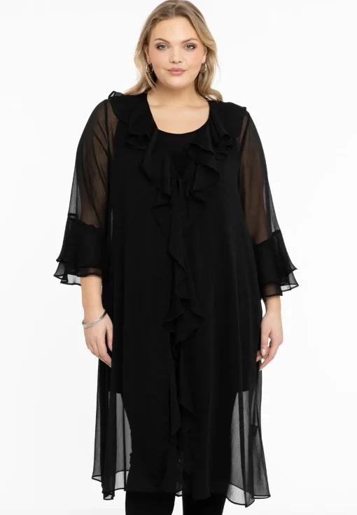 Cardi-blouse met ruches VOILE