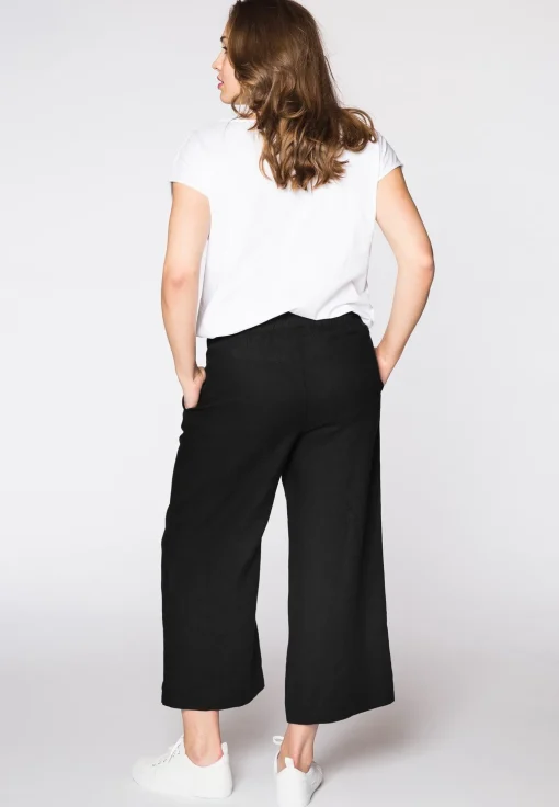 Driekwart broek taillekoord LINEN