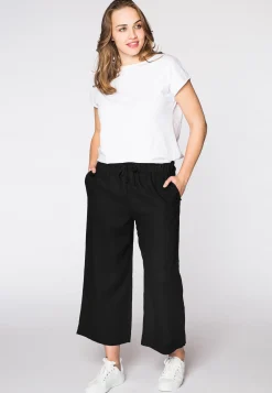 Driekwart broek taillekoord LINEN