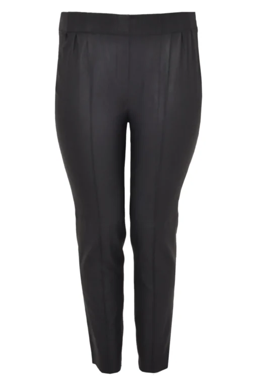 Leren broek met naad