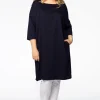 Midi jurk zakken COTTON