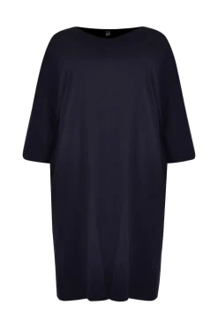 Midi jurk zakken COTTON