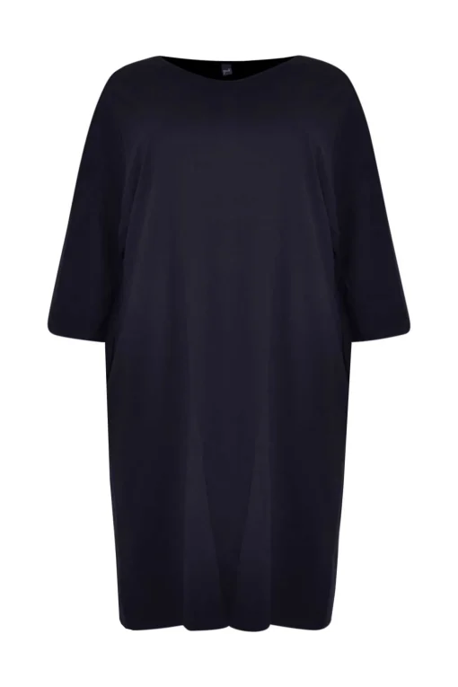 Midi jurk zakken COTTON